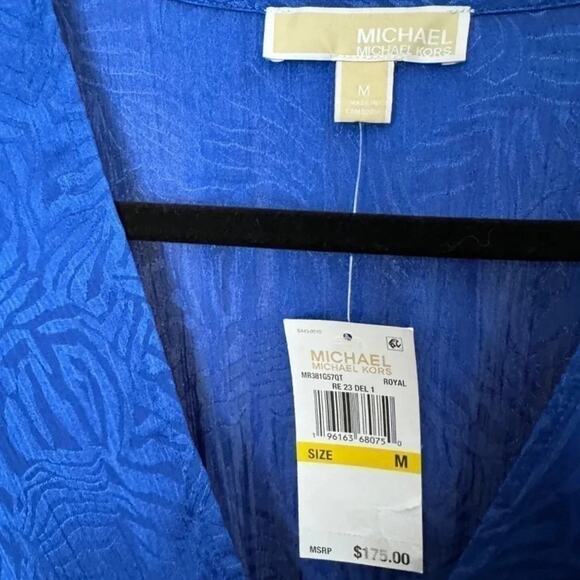 Michael Michael Kors Asymmetrical Silky Dress – Cobalt Blue - MED - NWT - Picture 5 of 6